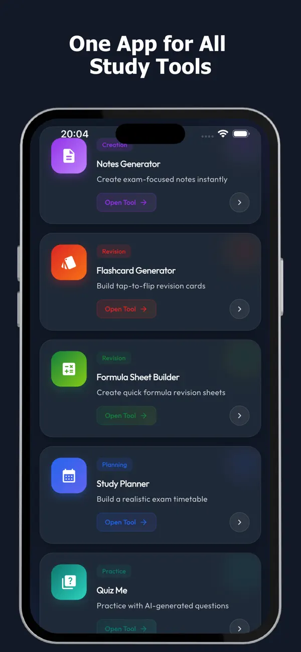 SisuAI study tools screen